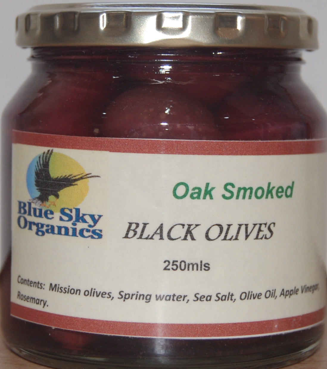 Blue Sky Organic Smoked Black Olives 250ml