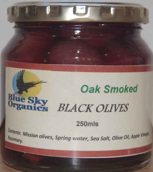 Blue Sky Organic Smoked Black Olives 250ml