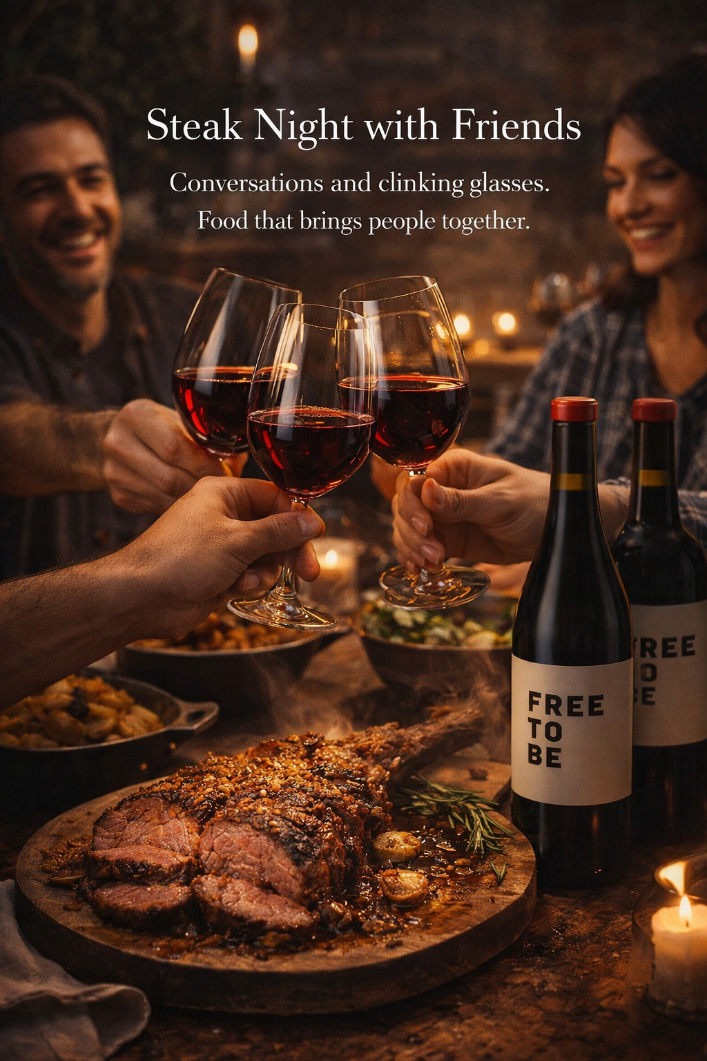 Two 300g Rump Steak Plus Free to Be Remhoogte Syrah Wine