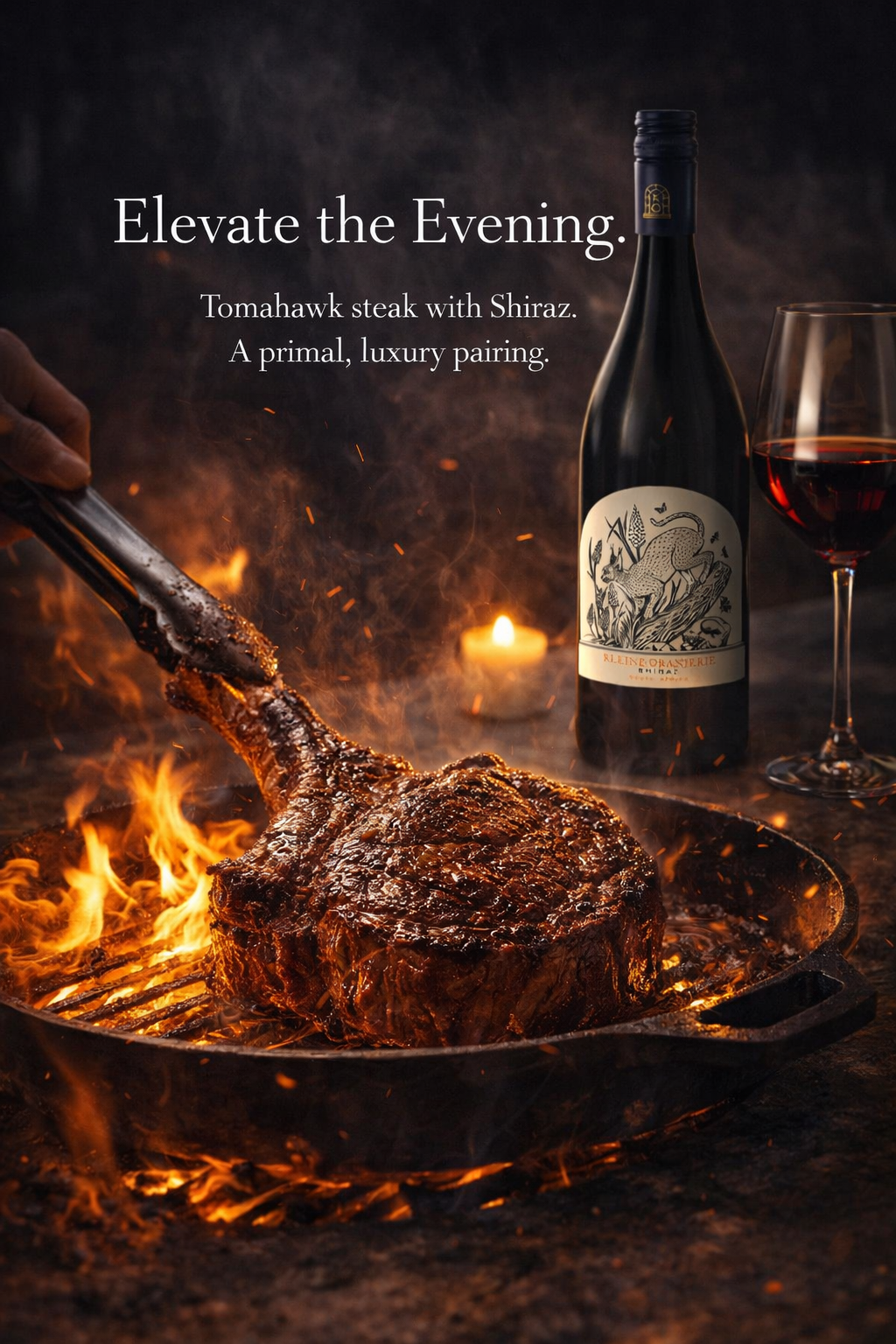 Two Tomahawk 600g Steaks Plus Kleine Oranjerie Shiraz 2023