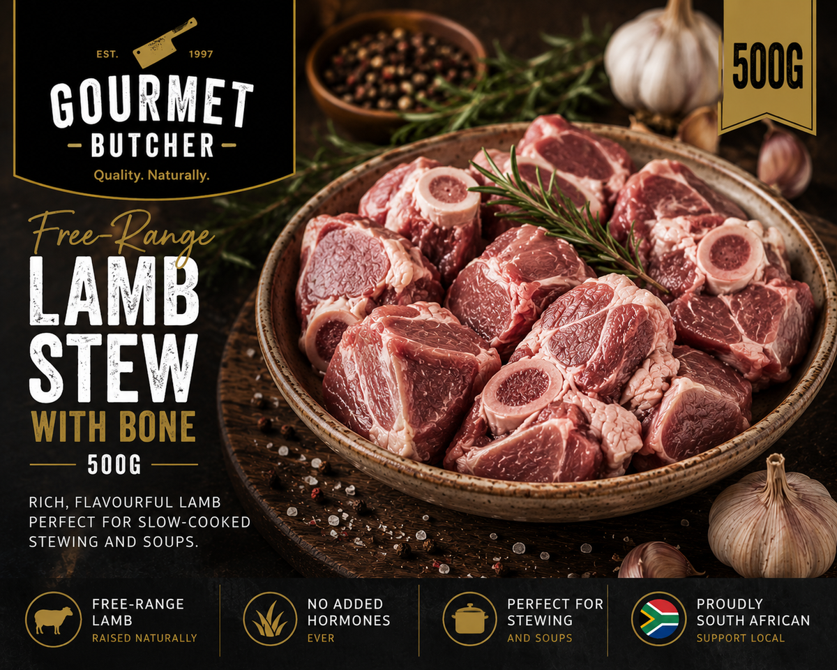 Free-Range Lamb Stew with Bone 500g