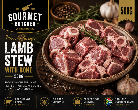 Free-Range Lamb Stew with Bone 500g