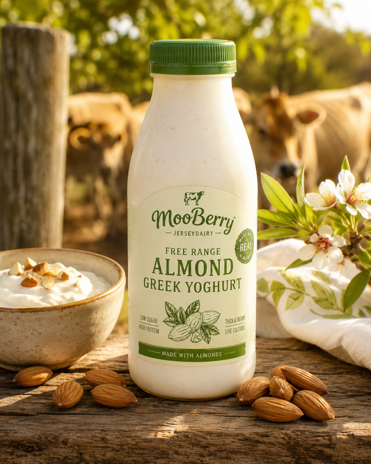 Mooberry Free-Range Almond Greek Yoghurt