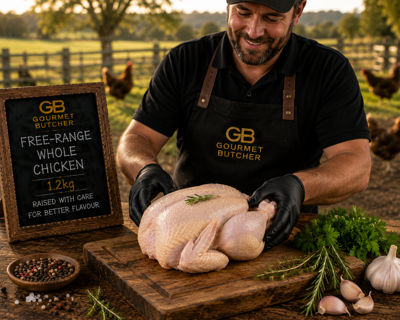 Free-Range Whole Chicken 1.2kg