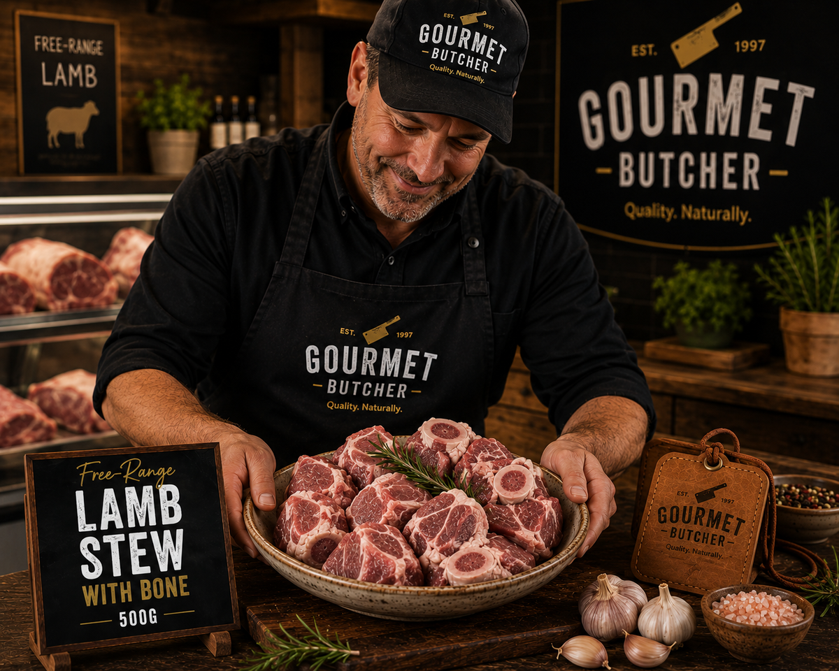 Free-Range Lamb Stew with Bone 500g