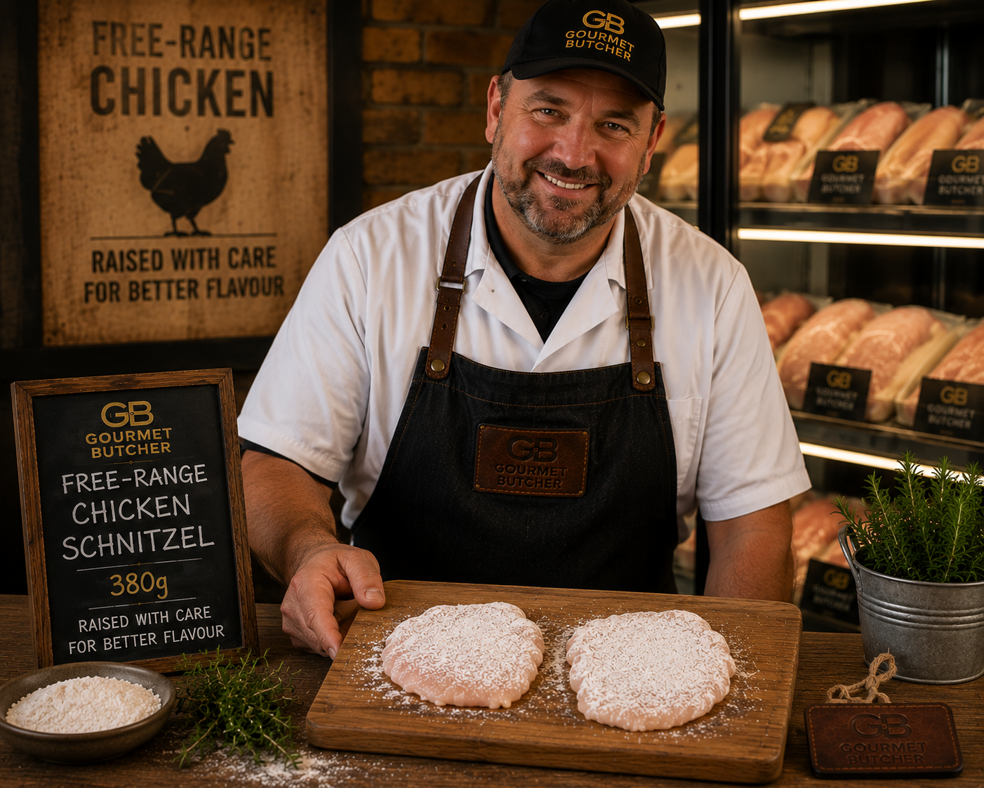 Free-Range Chicken Schnitzel 380g
