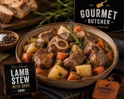 Free-Range Lamb Stew with Bone 500g