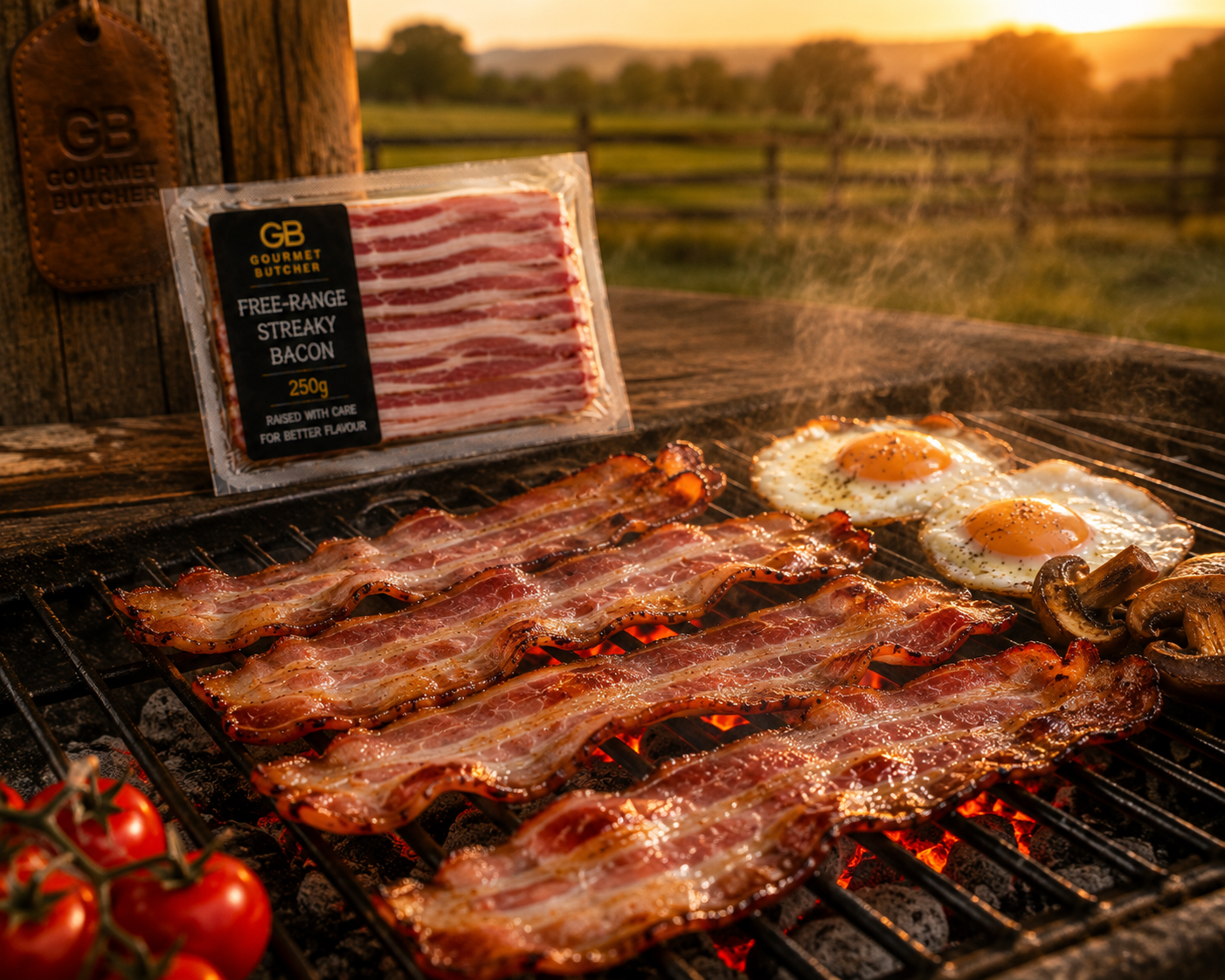 Free Range Streaky Bacon 250g