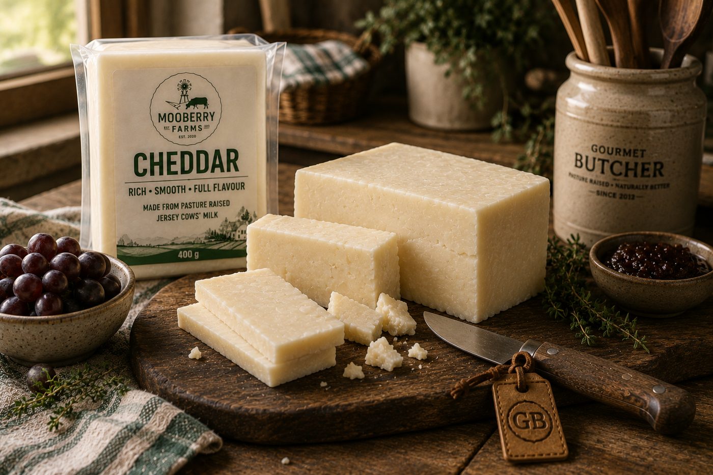 Mooberry Free-Range Cheddar Cheese 250g