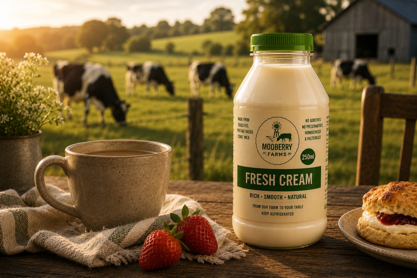 Mooberry Free-Range Cream Raw