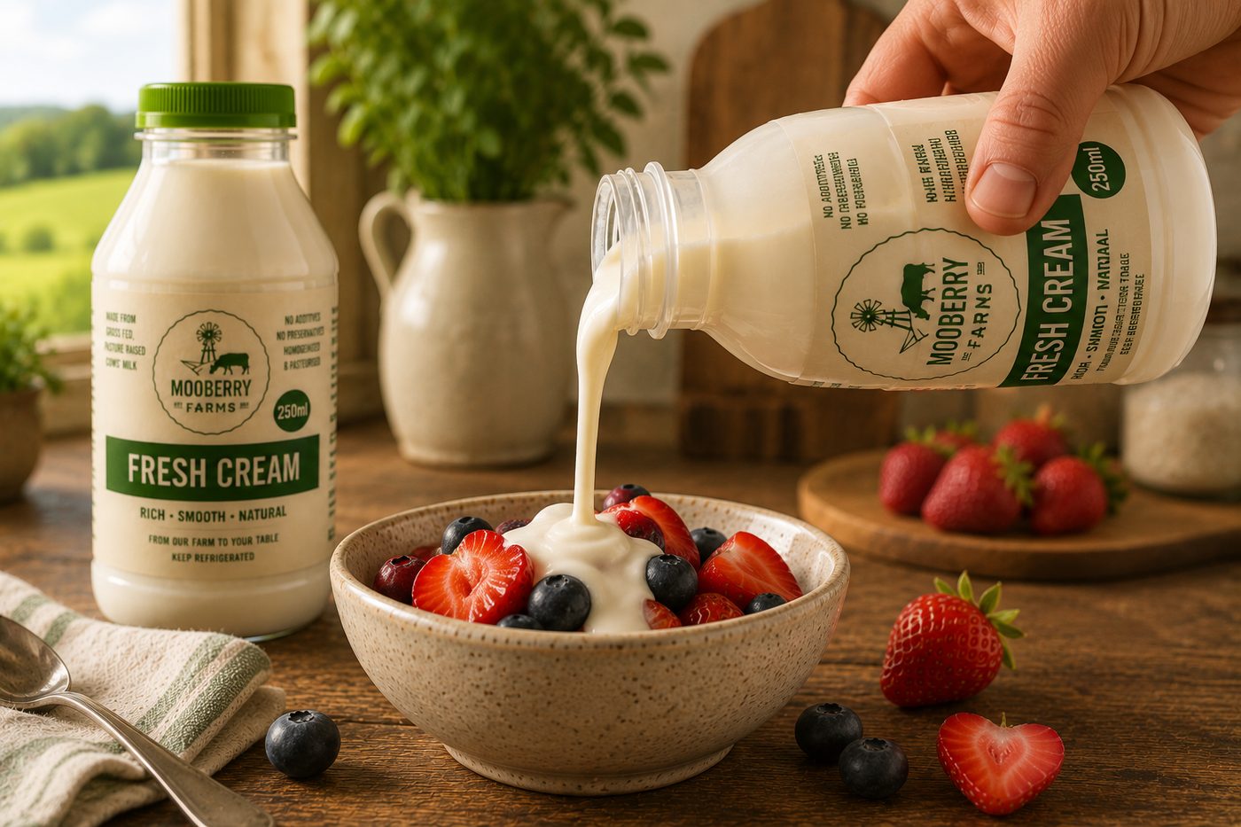 Mooberry Free-Range Cream Pasteurised