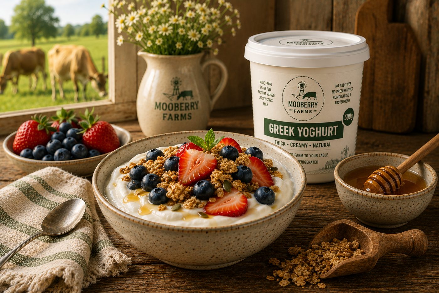 Mooberry Free-Range Greek Yoghurt Raw