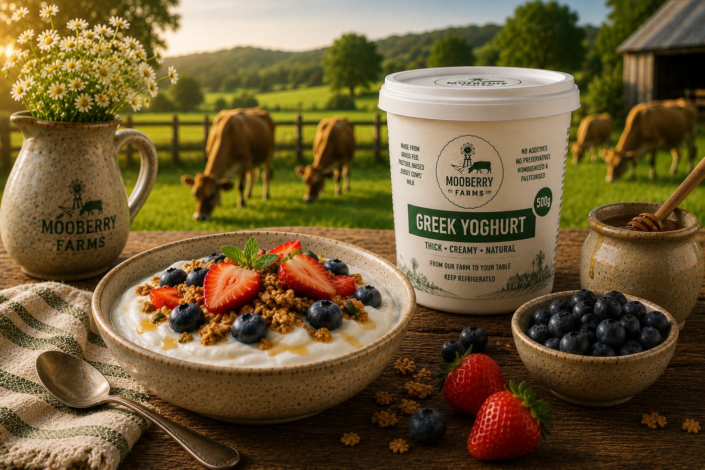 Mooberry Free-Range Greek Yoghurt Raw