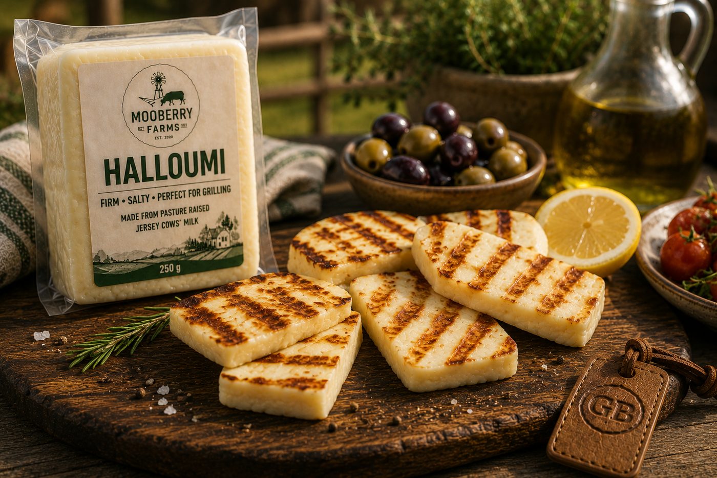 Mooberry Free-Range Haloumi Cheese 300g