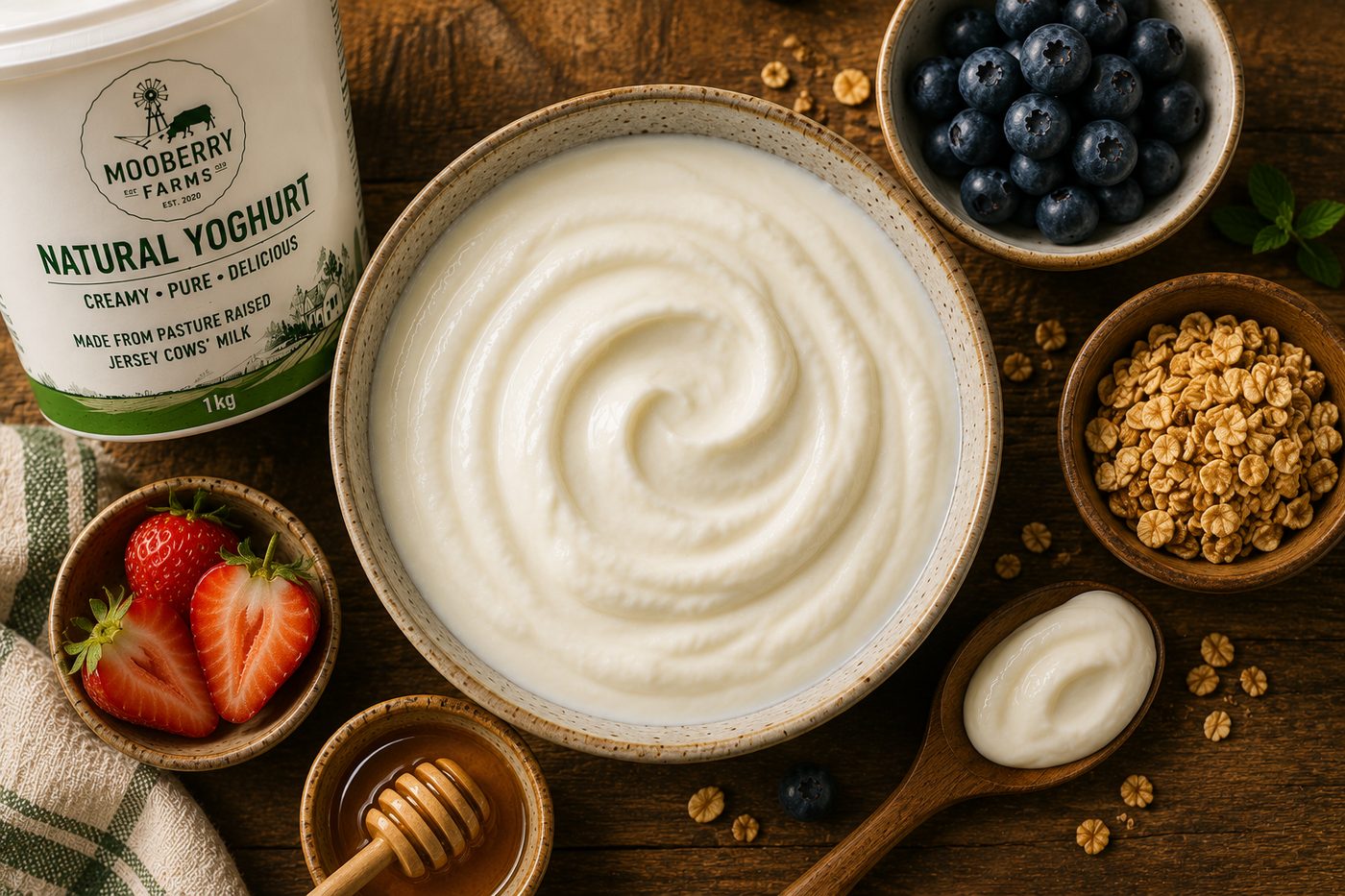 Mooberry Free-Range Natural Yoghurt Pasteurised