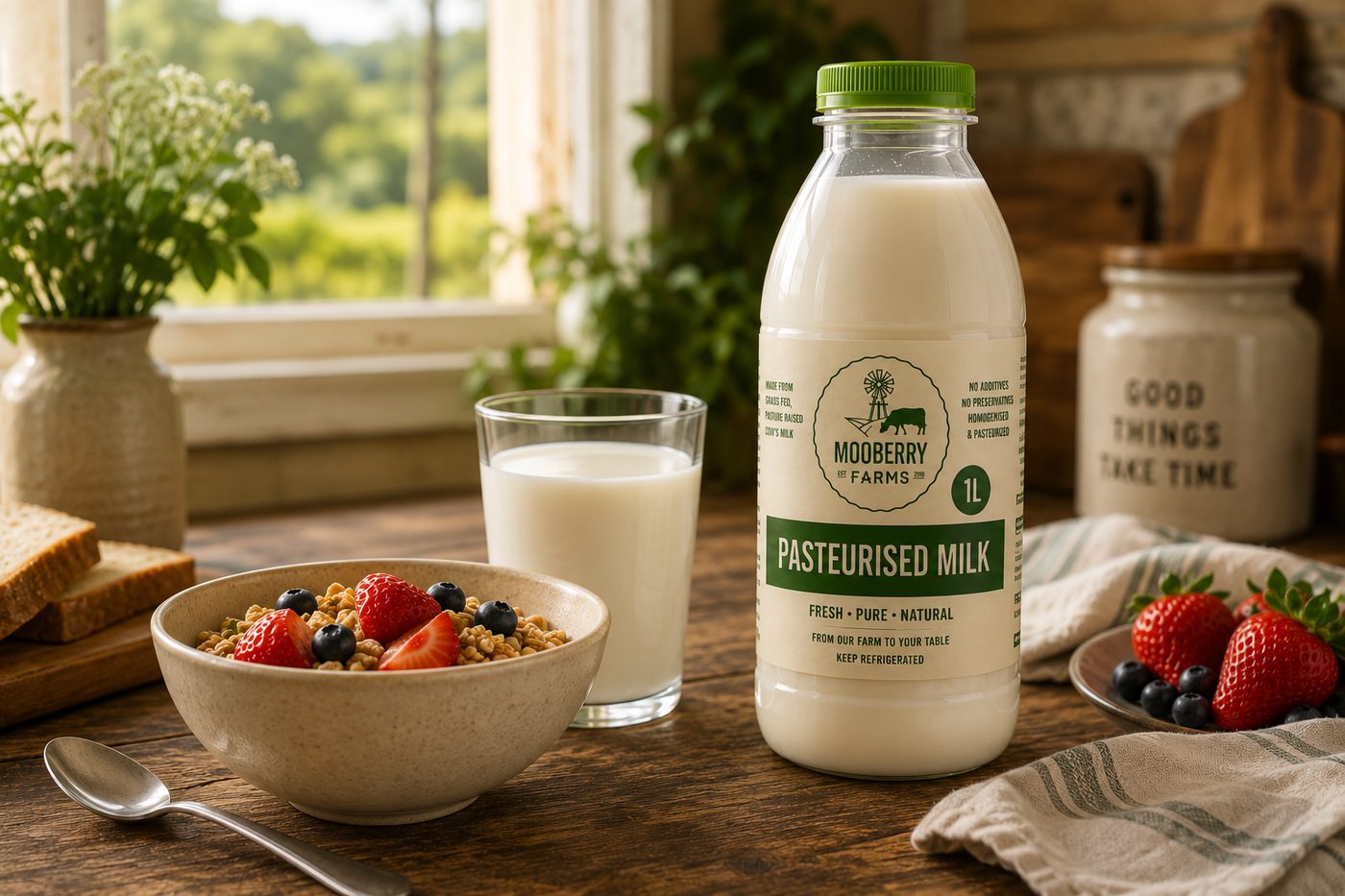 Mooberry Free-Range Pasteurised Milk